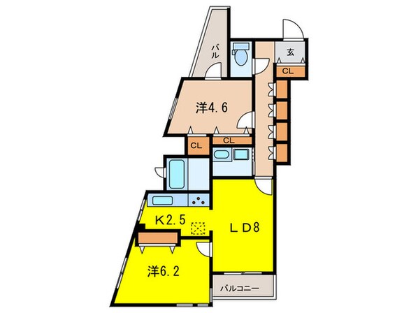 プライムアーバン新川の物件間取画像